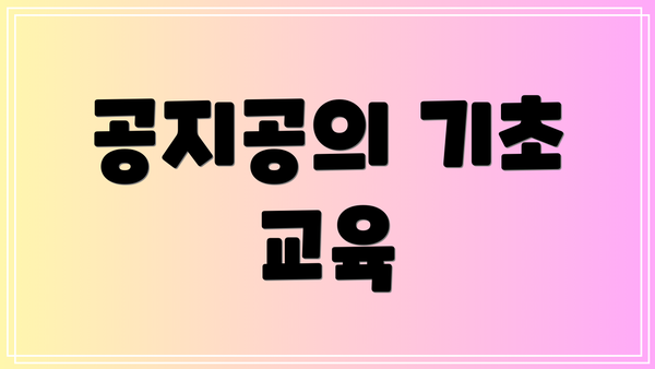 공지공의 기초 교육