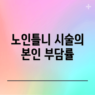 노인틀니 시술의 본인 부담률