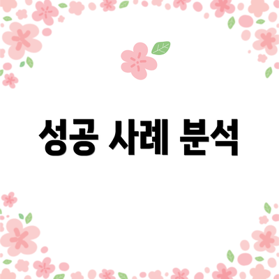 성공 사례 분석