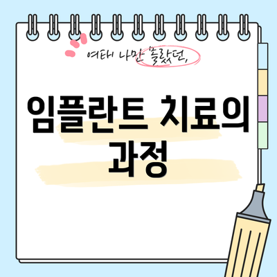 임플란트 치료의 과정