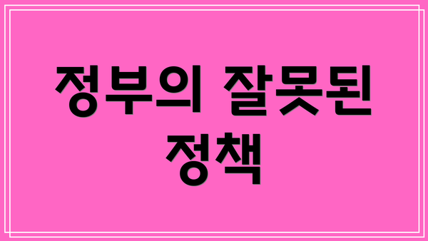 정부의 잘못된 정책