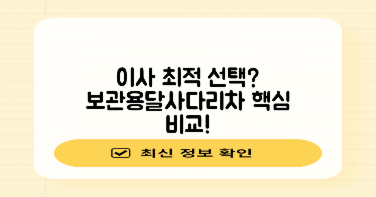 보관/용달/사다리차, 당신의 이사에 최적의 선택은?